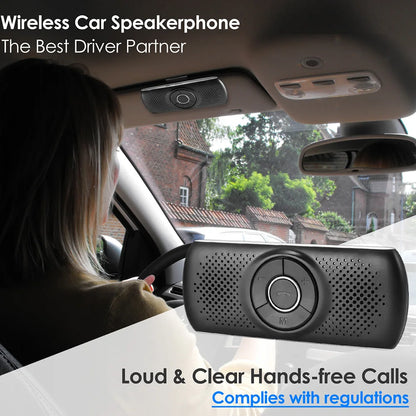 2023 NEW Wireless Bluetooth Car Kit - Handsfree Sun Visor Speakerphone, Multipoint Connection for Smartphones | CarPlay & Android Auto MP5 Player | Ideal for Dropshipping