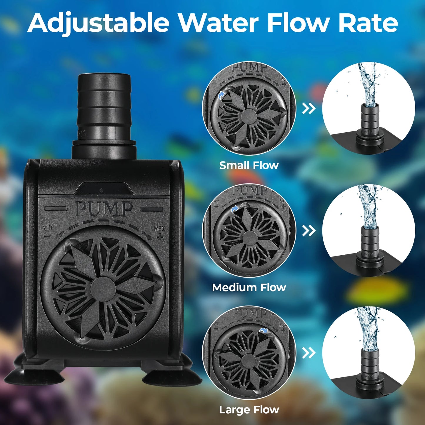 Submersible Water Pump for Pool Pond Aquarium Fish Tank Water Feature Fountain