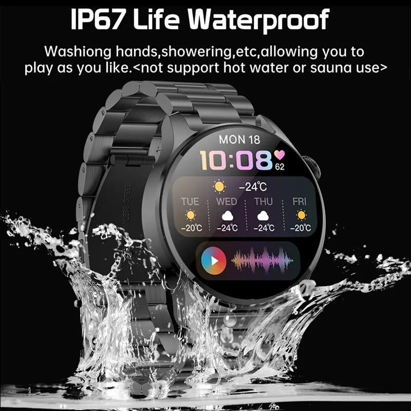 2024 Smart Watch For Xiaomi Huawei Android IOS Waterproof Smartwatch Men Blood Pressure Monitor Watch Sport Heart Rate Bracelet