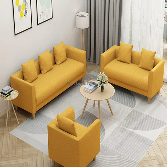 Nordic Fabric Living Room Sofas Simple Bedroom Modern Single Living Room Sofas Lazy Leisure Armchair Divano Letto Furniture