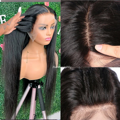 5x4.5 Silk Top Full Lace Human Hair Wig Silky Straight Pre Plucked Malaysian Remy Hair Silk Base Full Lace Wig 180% Density