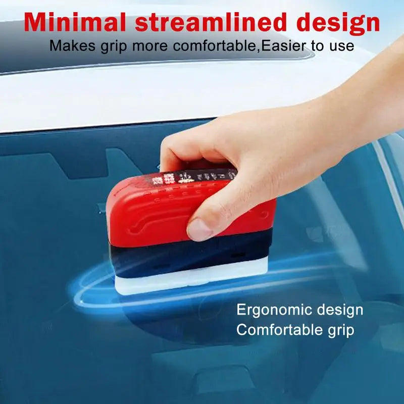 Car Glass Cleaner Brush Automotive Glass Cleaning Brush Windshield Oil Film Cleaner Brush Glass Polishing Tool