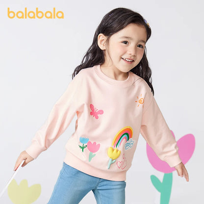 Balabala Toddler 2023 Unisex Boy Girl Sweater Autumn New Coat Long Sleeves Comfortable Fashion Sweater