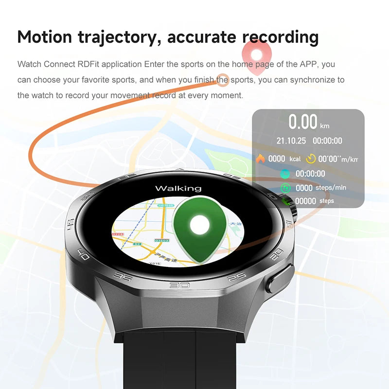 For HUAWEI G T 5 Max GPS NFC Smart Watch Men 360*360 AMOLED Screen Heart Rate Bluetooth Call IP67 Waterproof Man Smartwatch 2025