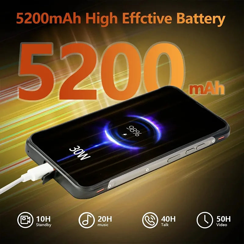 Unihertz Ticktock-S 5G Slim Smartphone Android 12 5200mAh Rugged Phone 8GB 256GB Dimensity 700 64MP Camera 6.53 Inch Dual Screen