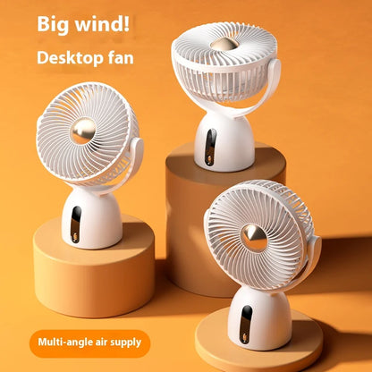 Cordless Kitchen Wall Mount Fan, 2400 mAh USB Home Desktop Air Cooler Air Conditioner, Toilet Air Circulation Fan Desktop Fan