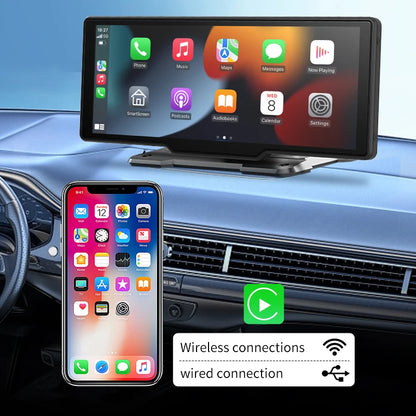 XUDA 10.26inch Carplay MP5 Player Portable BT Touch Srceen Wireless Carplay Android Auto Car Radio for Apple Or Android Video