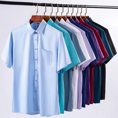 new in camisa hombre mangacorta Bigsize men's clothing summer chemise button up homme de luxe mens shirts white shirt streetwear