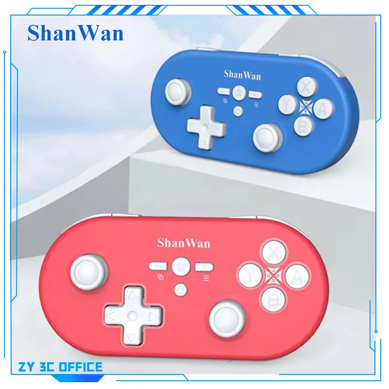 2024 ShanWan Q37 New Mini Gamepad Micro Wireless Game Controller For Switch PS4 PS5 Android iOS PC with Hall Joystick Six-axis