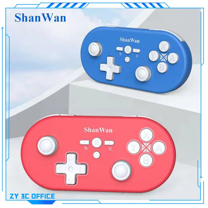 2024 ShanWan Q37 New Mini Gamepad Micro Wireless Game Controller For Switch PS4 PS5 Android iOS PC with Hall Joystick Six-axis