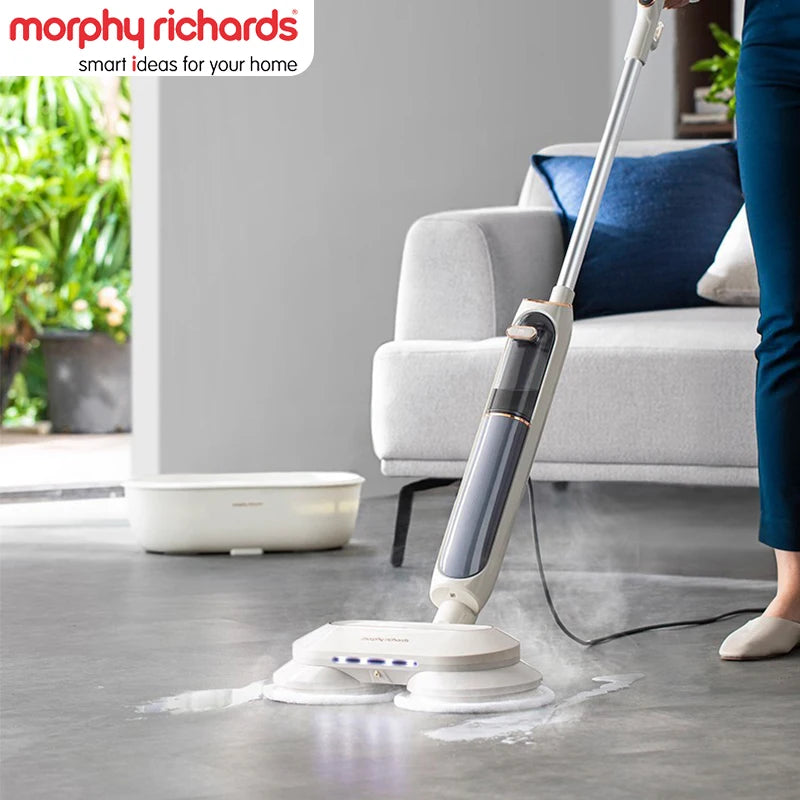 Morphy Richards MR3200 Foldable Steam Mop High Temperature Sterilization Mop Cleaner For Home Tile Wood Floor 220V LED Display