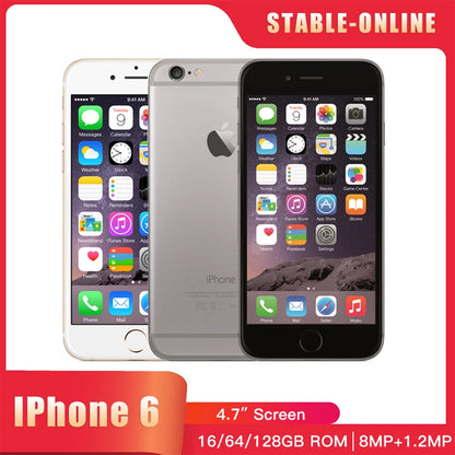 Original Apple iPhone 6 16GB 64GB 128GB 4.7" Display IOS 3G WCDMA 4G LTE 8MP Camera 1G RAM WIFI GPS Used iphone 6 Cell Phone