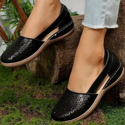 Women's Sandals Summer Handmade Ladies Shoes Leather Breathable Sandals Women Flats Retro Style Cusomized Support Slipper