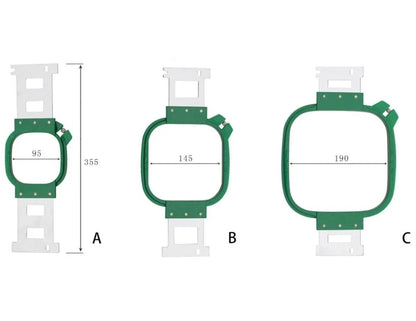 355MM Succession Embroidery Square Set Frame Embroidery Hoops Plastic Cross Stitch Hoop Sewing Machine Parts Accessories