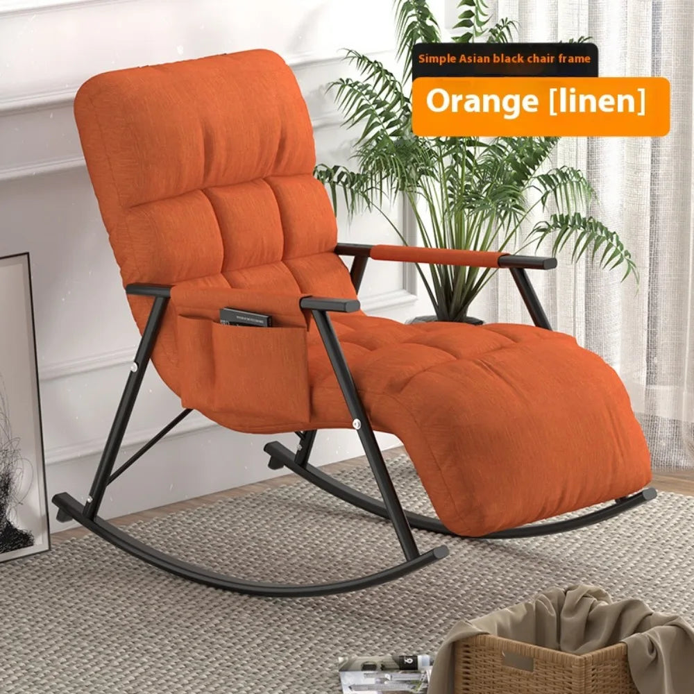 Adult Rocking Chair Living Room Recliner Lazy Rocking Chair Nordic Lazy Sofas Rocking Bedroom Relaxing Lounge Chairs Washable