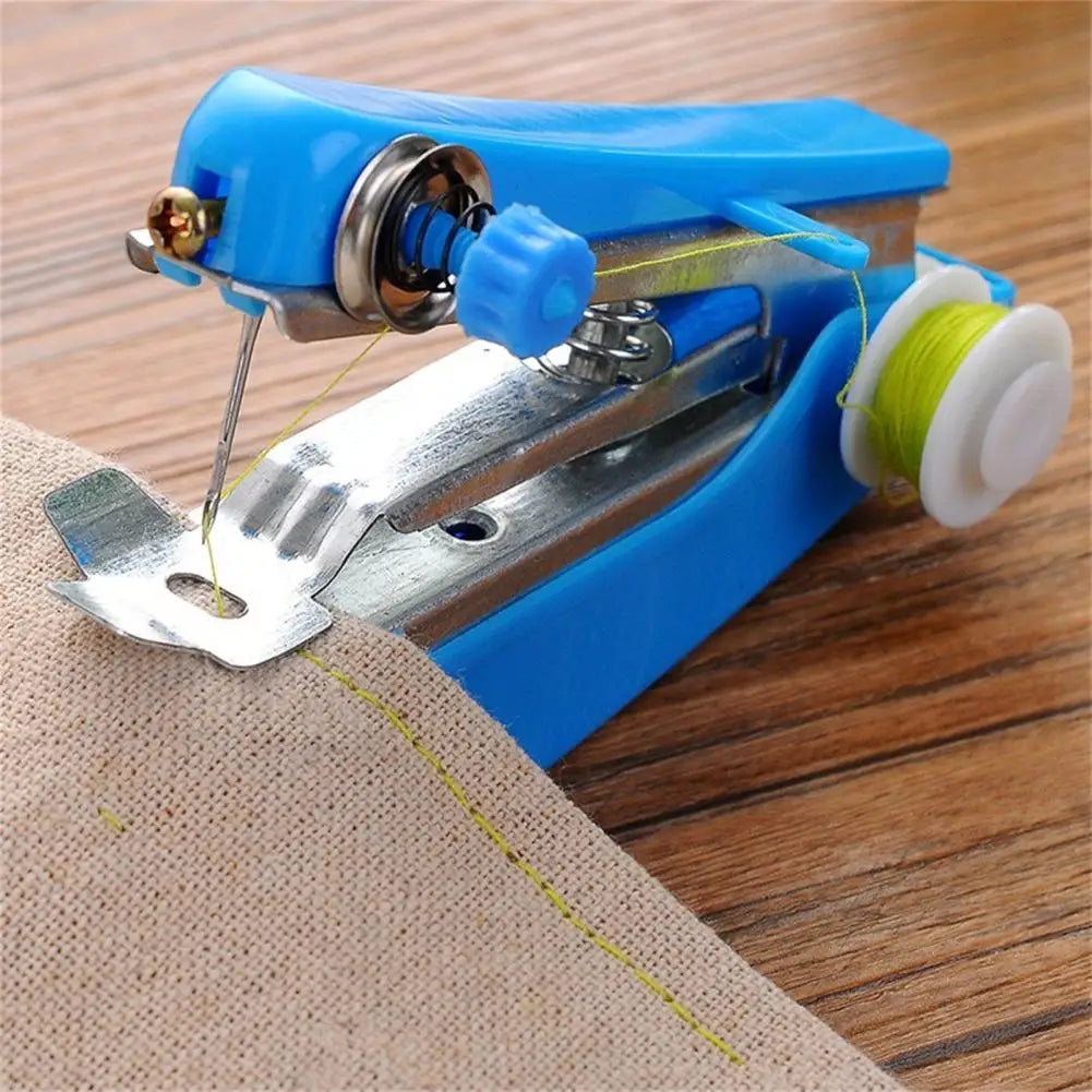 1 Set Mini Sewing Machine Fast Stitch Labor-saving Fabric Clothes Sewing Tools Quick Stitching Supplies