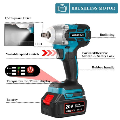 Brushless Cordless Angle Grinder Electric circular saw Electric Impact Hammer Drill With 2x Battery Combo Kits Power Tools Sets