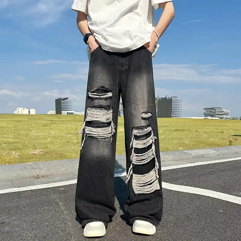 Baggy Pants Man Jeans for Men Original Men's Trousers Clothing Work Wear Clothes Hip Hop Streetwear Cargo Jean Pant 2024 New