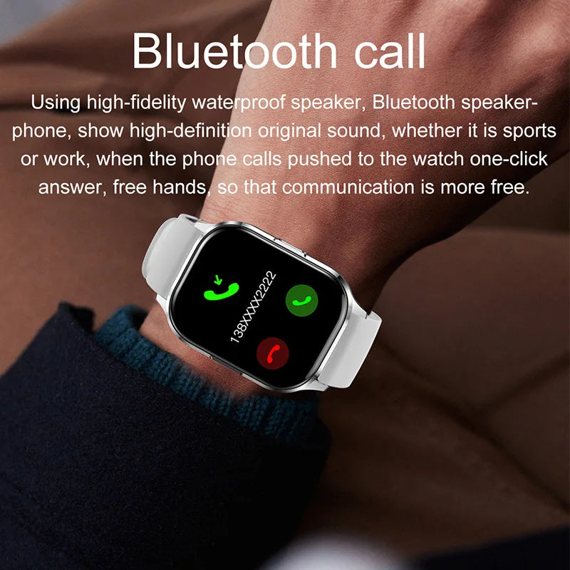 HK21 Bluetooth Smartwatch with AMOLED Screen, Heart Rate Monitor, Blood Oxygen Level, Voice Calling, and Waterproof Design for Outdoor Sports