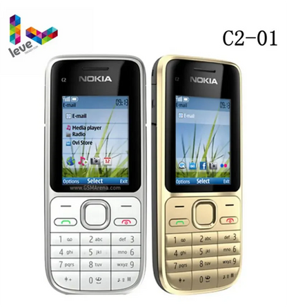 Nokia C2 C2-01 feature Phone English&Hebrew Keyboard Support The Logo on Button Unlocked 2G 3G Cellphone used phone