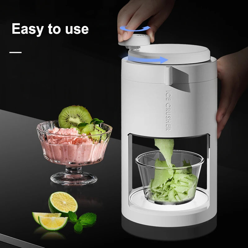 2024 New Hand-cranked Ice Cream Machine Household Portable Multi-function Smoothie Machine Frozen Yogurt Shake Extruder