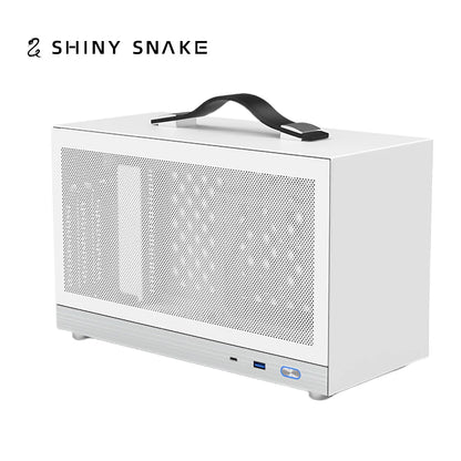 Shiny Snake S300 ITX Chassis Portable Desktop White Mini Case SFX 305mm Long Graphics Card