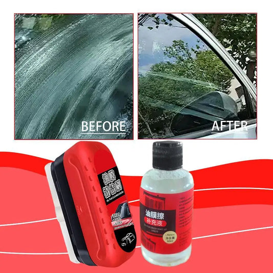 Car Glass Cleaner Automotive Glass Cleaning Brush Windshield Oil Film Cleaner Glass Polishing Agent Car Maintenance