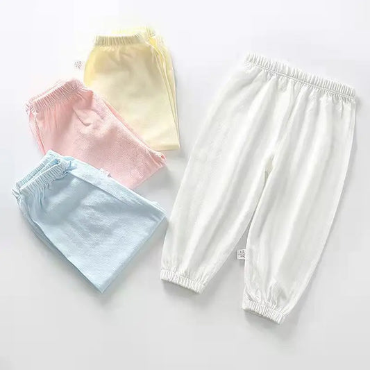 Baby Clothes for newborn girls summer clothes trousers baby elastic bands cotton thin hemline pants soft breathable proof pants