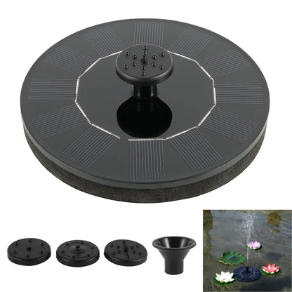 Solar Fountain Pump Garden Solar Powered Water Feature Floating Solar Pond Pump for Bird Bath,Pool, Patio,Pond and Fish Tank