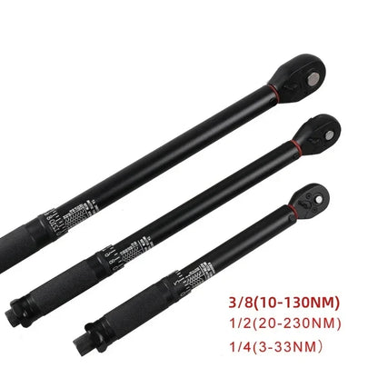 Torque Wrench 1/2'' 3/8'' 1/4'' Square Drive Preset Bicycle Torques Key Two-way Ratchet Car Bike Automotive Hand Tools