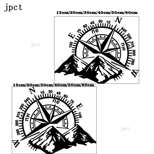 JP exterior decoration Die Cut Vinyl Decals of various sizes for compass wind rose waterproof car decor cover scratch sticker