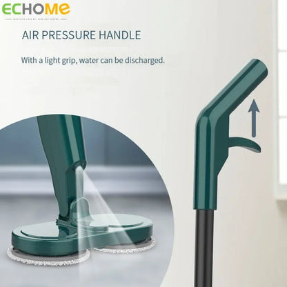 ECHOME Wireless Electric Floor Mop Sprayer Handheld Cordless Mop Household Water Spray Wet and Dry USB Rechargeable Rotating Mop