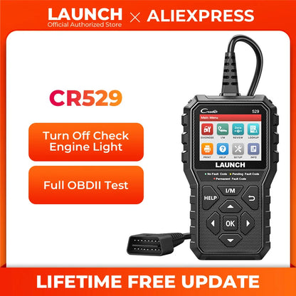 LAUNCH Creader 529 OBD2 Scanner Automotive Diagnostic Tool OBDII Code Reader Fault Code Read OBD Scan DIY Code Reader CR529