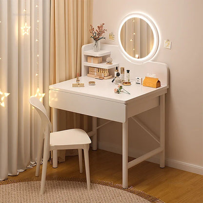 Modern Artificial Board Dressing Table for Bedroom Small Dresser with Mirror Drawer Light Luxury Simple Design Dressers for Home