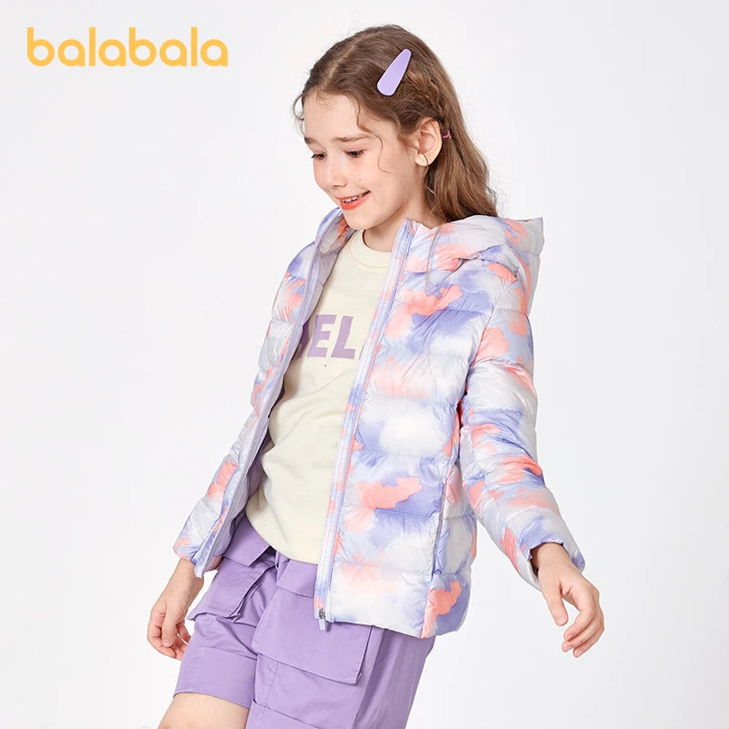 Balabala Toddler 2023 Girl Down Jacket Winter Three Anti-Smudge Fashion Comfortable  Down Jacket