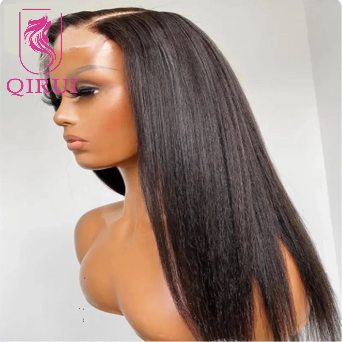 Brazilian Human Hair Silk Base Full Lace Wig Pre Plucked Light Yaki Silk Top Full Lace Human Hair Wig 130%-180%Density Baby Hair