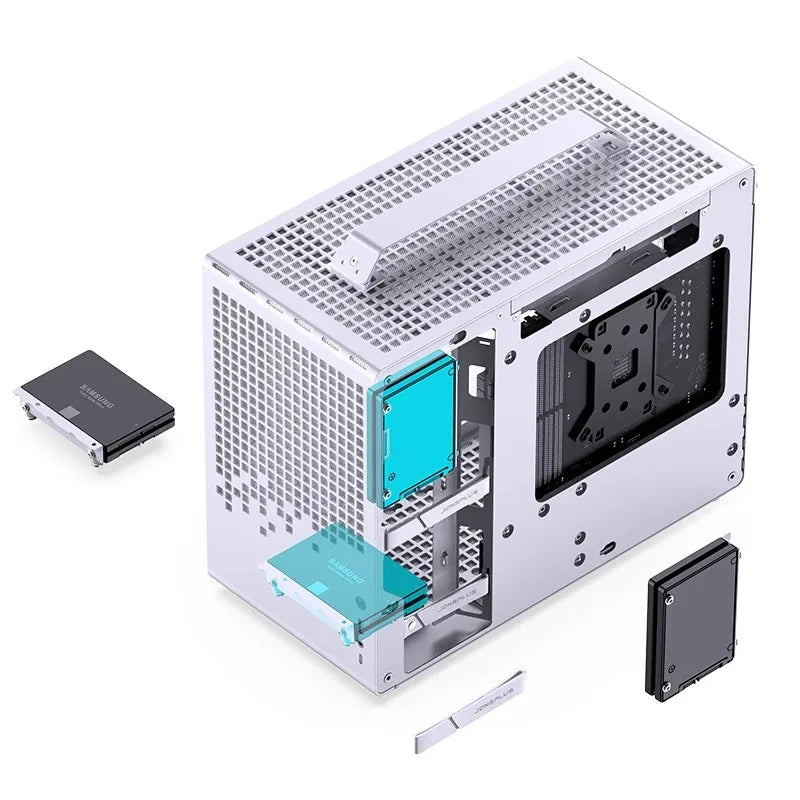 JONSBO Z20 MATX Chassis Detachable Portable Mini Desktop Gaming Computer Chassis Transpare PC Support 363mm Graphics ATX Power