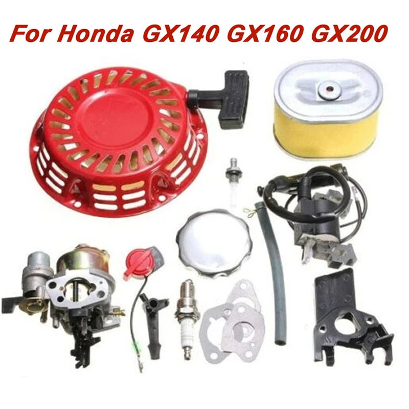 Carburetor Set Service Carburetor Plug Ignition Coil Recoil Gaskets For Honda GX140 GX160 GX200