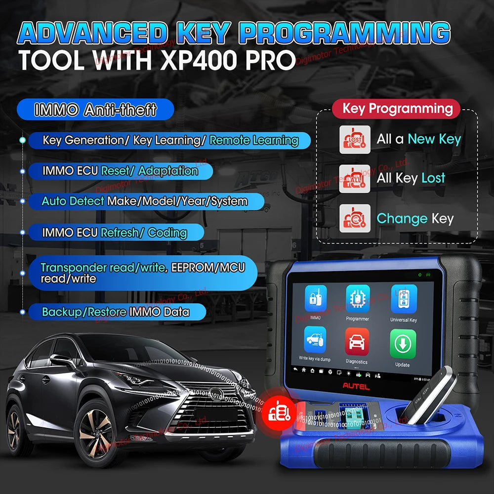 Autel MaxiIM IM508S XP400PRO Key Programming Tools OBD2 Scanner IM508S PRO All-in-One Key Programmer Automotive Scanner PK km100