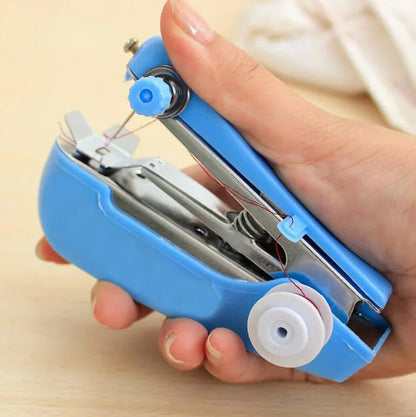 Mini Sewing Machine Manual Handy Needlework Tailor handheld Cordless Tool Stitch Clothes Fabric DIY Sew Cord Machine Household