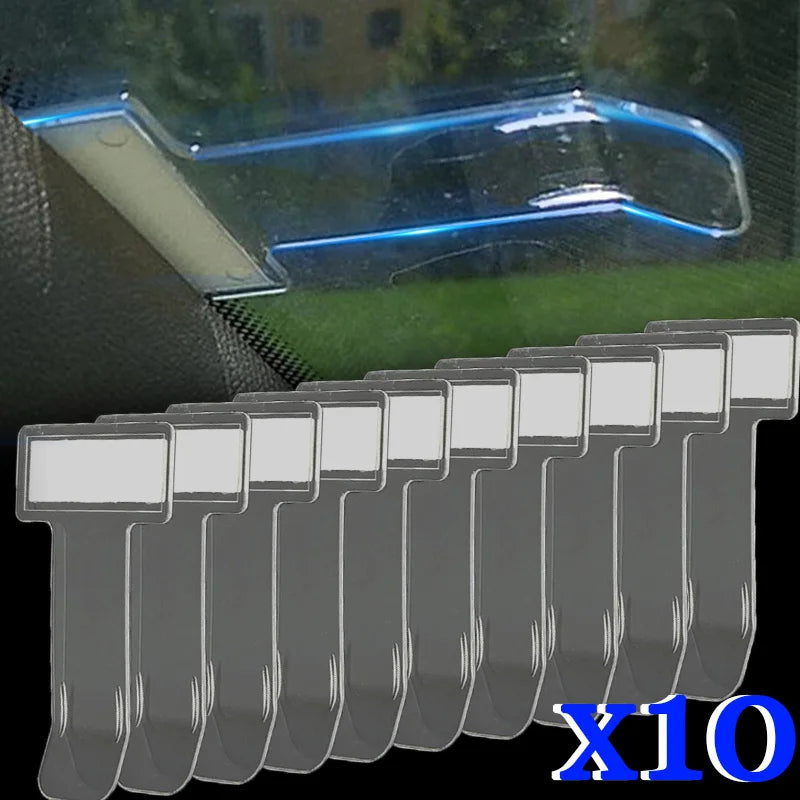 Auto Parking Ticket Clip Fastener Permit Card Bill Holder Car Window Windscreen Glass Clips Stickers Automotive Accessories