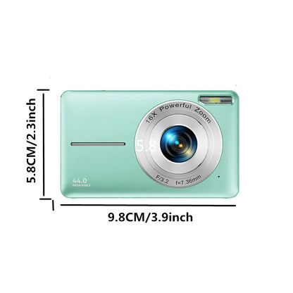 HD Digital Camera 44MP 1080P FHD Photography Camera Video Camcorder 16X Zoom Portable Vlogging Camera for Kids Adults Beginners