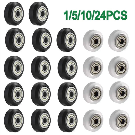 1/5/10/24PCS POM Wheel With 625ZZ Linear Bearing 3D Printer POM Wheel Plastic Pulley for Ender 3 CR-10 Laser Engraver Parts