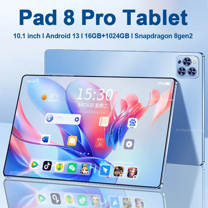 Original Pad 8 Pro Tablet 10.1 inch Android 13 Global Snapdragon 8gen2 16GB+1024GB 10000mah 5G Dual SIM WIFI  HD Full Screen