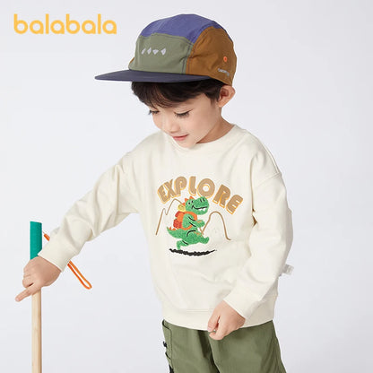 Balabala Toddler 2023 Unisex Boy Girl Sweater Autumn New Coat Long Sleeves Comfortable Fashion Sweater