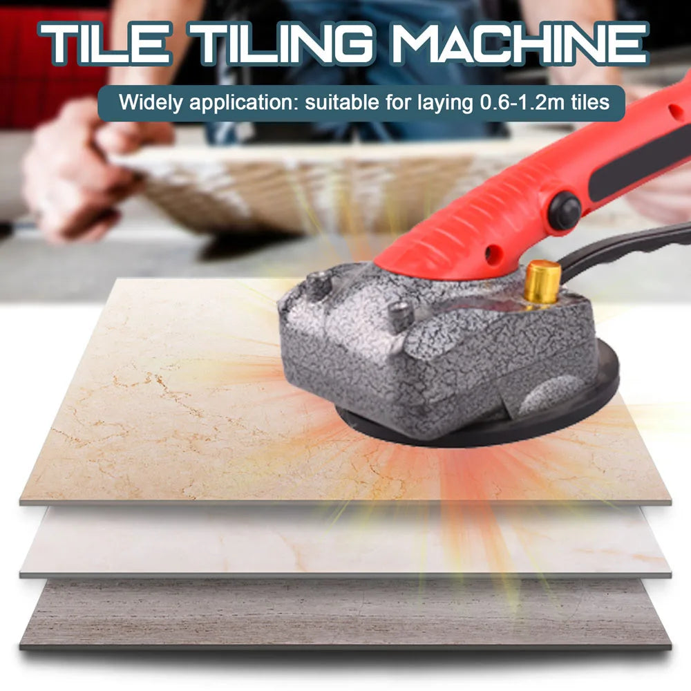 10-150Hz Tile Tiling Machine Wall Floor Tiles Laying Vibrating Tool with 100*100mm Suction Cup Power Tool Set