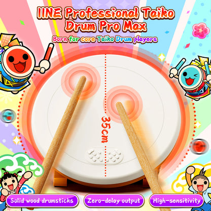 IINE Taiko Drum Controller Pro max Compatible With Nintendo Switch/PS4/PS5/PC