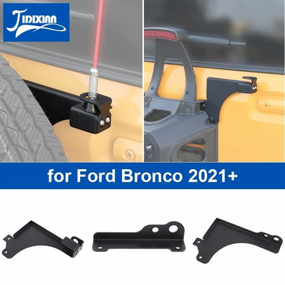 JIDIXIAN Car Tailgate Hinge Spare Tire Antenna Bracket Holder for Ford Bronco 2021 2022 2023 2024 Up Exterior Accessories