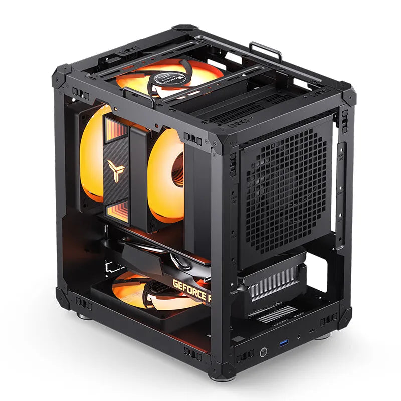 JONSBO C6 ITX/M-ATX Mini Desktop PC Case Mesh Boards Type-c Portable Home/Office Small Chassis for ATX Power Supply ≤185mm