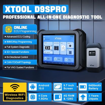 XTOOL D9S PRO D9SPRO Car Diagnostic Tools ECU Programming/Coding Automotive Scanner 42+ Services CANFD DOIP Topology PK D9 PRO